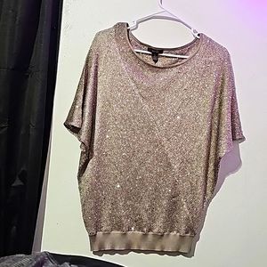 Medium Alfani Womens blouse hangs off one shoulder